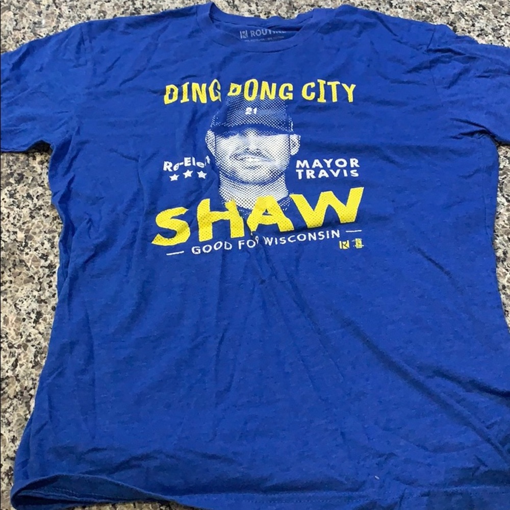 Travis Shaw mayor of ding dong city Routine shirt